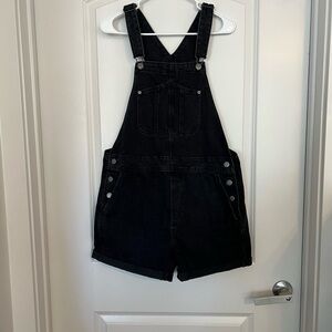 Black Denim Overalls